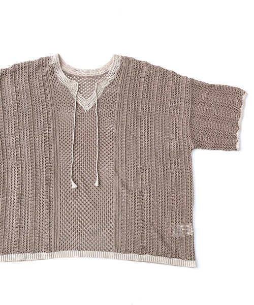 n'OrLABEL（ノアールレーベル）の「【廃盤】『透かし編みバイカラーニット』（ニット/セーター・レディース・ブラック/ベージュ/マスタード・FREE）」の14枚目の写真