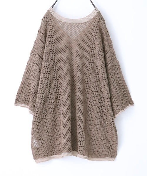 n'OrLABEL（ノアールレーベル）の「【廃盤】『透かし編みバイカラーニット』（ニット/セーター・レディース・ブラック/ベージュ/マスタード・FREE）」の17枚目の写真