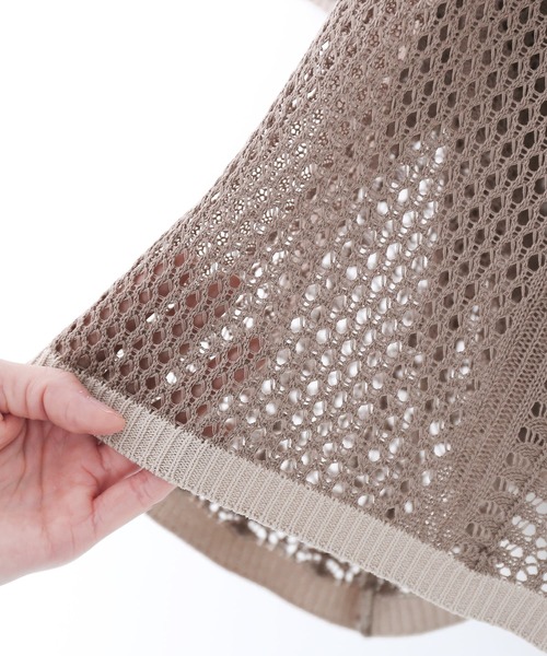 n'OrLABEL（ノアールレーベル）の「【廃盤】『透かし編みバイカラーニット』（ニット/セーター・レディース・ブラック/ベージュ/マスタード・FREE）」の20枚目の写真