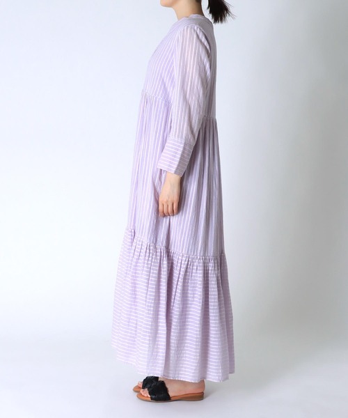 ne Quittez pas / ティアード ストライプワンピース NE QUITTEZ PAS!（ヌキテパ）の「＜ne Quittez pas＞NE ストライプ