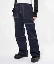 CONTRAST STITCH DENIM PANTS