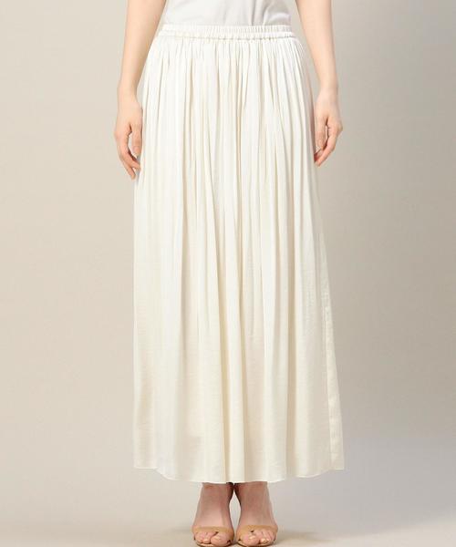 BEAUTY&YOUTH UNITED ARROWS(ビューティーアンドユースユナイテッドアローズ)の「BY ギャザーマキシスカート◆(スカート・レディース・オフホワイト/ベージュ/ネイビー・フリー)」の5枚目の写真