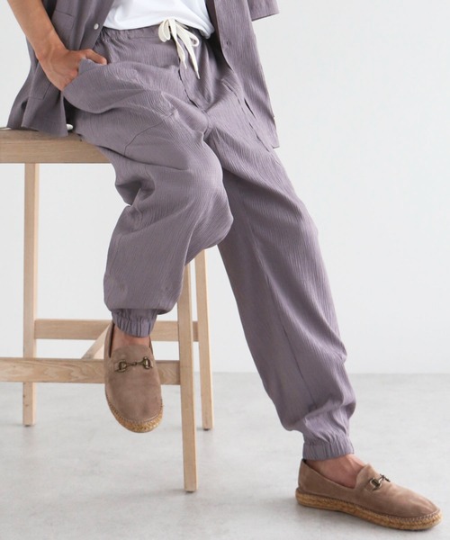 CRAFT STANDARD BOUTIQUE(クラフトスタンダードブティック)の「楊柳イージーパンツ(その他パンツ・メンズ・ブラック/グレー/ブルー・M/L/XL)」の2枚目の写真