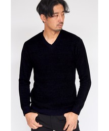 HIGH STREET∴MIXモールVネックニット