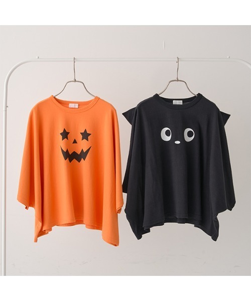 b・ROOM(ビールーム)の「【型崩れしないやわらかコットン】変形ハロウィンTシャツ(Tシャツ/カットソー・キッズ・オレンジ/ブラック・MEDIUM/LARGE)」の17枚目の写真