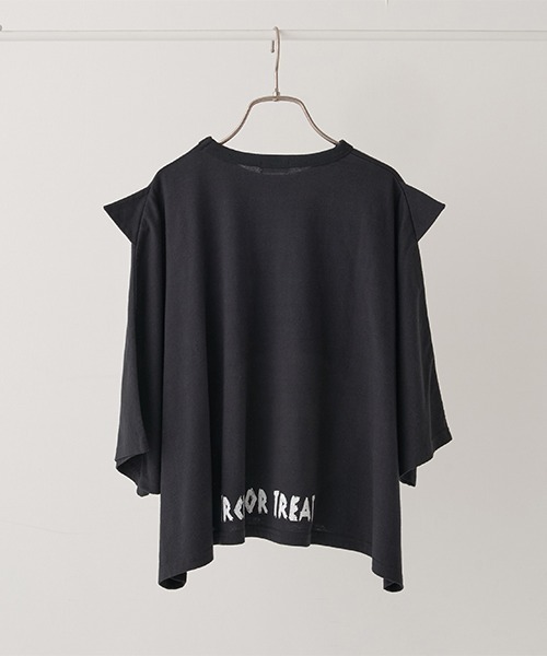 b・ROOM(ビールーム)の「【型崩れしないやわらかコットン】変形ハロウィンTシャツ(Tシャツ/カットソー・キッズ・オレンジ/ブラック・MEDIUM/LARGE)」の15枚目の写真