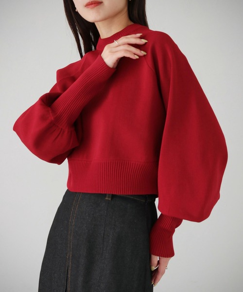 cheriella】WEB限定スウェットライクダンボールニット（ニット