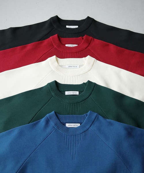 cheriella（シェリエラ）の「【cheriella】WEB限定スウェットライクダンボールニット WEB LIMITED SWEAT-LIKE DOUBLE KNIT（ニット/セーター・レディース・ワインレッド/ブルー/グリーン/オフホワイト/ブラック/ライトグレー・M）」の9枚目の写真