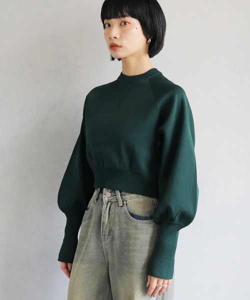 cheriella（シェリエラ）の「【cheriella】WEB限定スウェットライクダンボールニット WEB LIMITED SWEAT-LIKE DOUBLE KNIT（ニット/セーター・レディース・ワインレッド/ブルー/グリーン/オフホワイト/ブラック/ライトグレー・M）」の22枚目の写真
