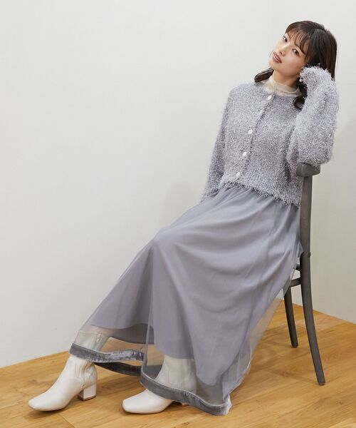 MAJESTIC LEGON(マジェスティックレゴン)の「リブニットソックスブーツ(ブーツ・レディース・アイボリー/ブラック・MEDIUM/LARGE)」の21枚目の写真