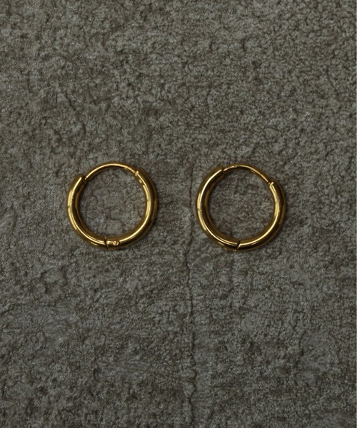 ORLEAN(オルレアン)の「【ORLEAN】シンプルフープピアス 11mm 316L ユニセックス(ピアス(両耳用)・レディース・シルバー/ゴールド・フリー)」の4枚目の写真