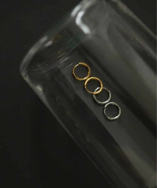ORLEAN(オルレアン)の「【ORLEAN】シンプルフープピアス 11mm 316L ユニセックス(ピアス(両耳用)・レディース・シルバー/ゴールド・フリー)」の5枚目の写真