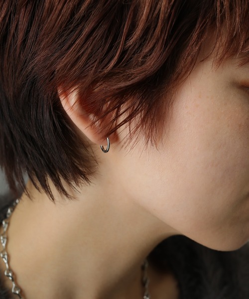 ORLEAN(オルレアン)の「【ORLEAN】シンプルフープピアス 11mm 316L ユニセックス(ピアス(両耳用)・レディース・シルバー/ゴールド・フリー)」の9枚目の写真