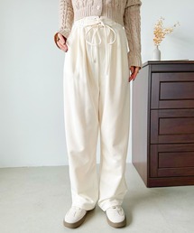 CLEA | ウエストレースアップボリュームカラースウェットパンツ(スウェットパンツ)
