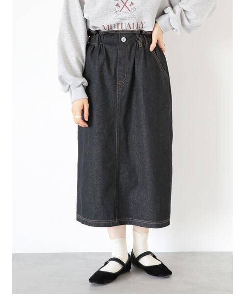 ehka sopo(エヘカソポ)の「【オールマイティボトム】スカート(スカート・レディース・ブラック/グレー/ネイビー・F)」の2枚目の写真