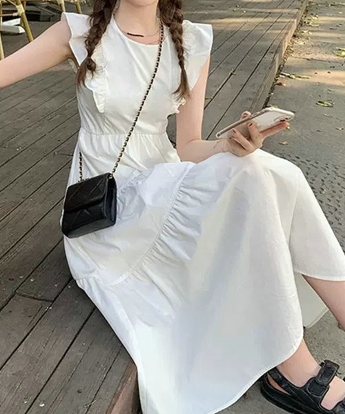 Dewlily(デューリリー)の「サマーワンピース(ワンピース・レディース・ピンク/ホワイト・FREE)」の12枚目の写真
