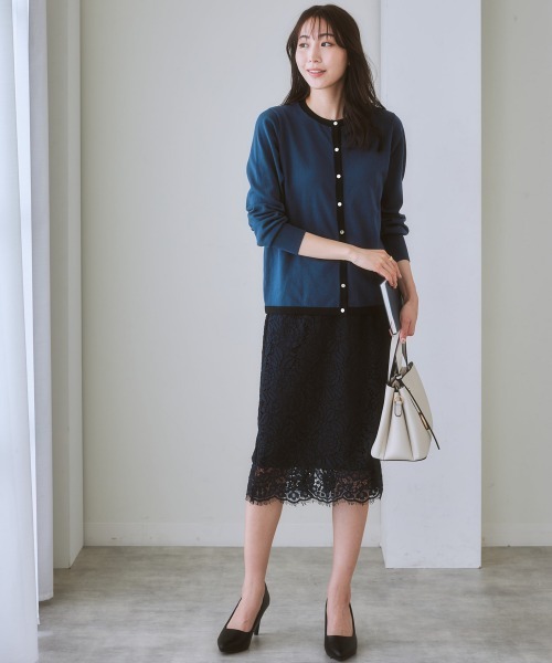 7days Life Styling（セブンデイズライフスタイリング）の「洗える総レースタイトスカート（スーツスカート・レディース・ブラック/モカ/ブルーグレー/ネイビー・S/L/LL/M）」の9枚目の写真