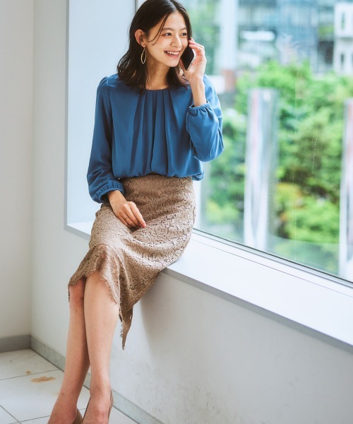 7days Life Styling（セブンデイズライフスタイリング）の「洗える総レースタイトスカート（スーツスカート・レディース・ブラック/モカ/ブルーグレー/ネイビー・S/L/LL/M）」の21枚目の写真