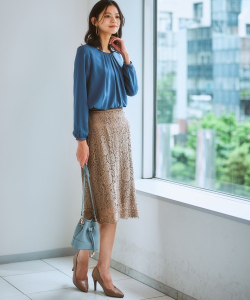 7days Life Styling（セブンデイズライフスタイリング）の「洗える総レースタイトスカート（スーツスカート・レディース・ブラック/モカ/ブルーグレー/ネイビー・S/L/LL/M）」の22枚目の写真