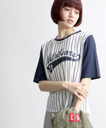 WEGO | WEGO/ストライプメッシュTシャツ(Tシャツ/カットソー)