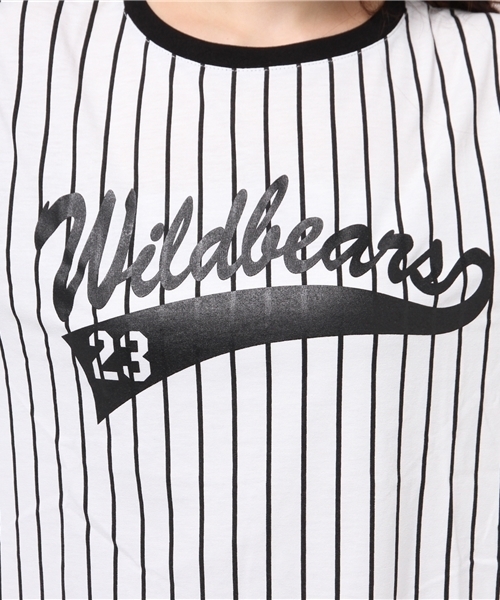 WEGO（ウィゴー）の「WEGO/ストライプメッシュTシャツ（Tシャツ/カットソー・レディース・ネイビー/ブラック・FREE）」の9枚目の写真