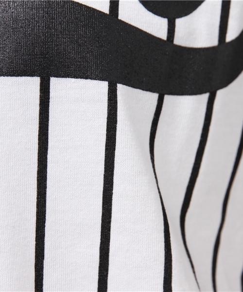 WEGO（ウィゴー）の「WEGO/ストライプメッシュTシャツ（Tシャツ/カットソー・レディース・ネイビー/ブラック・FREE）」の10枚目の写真