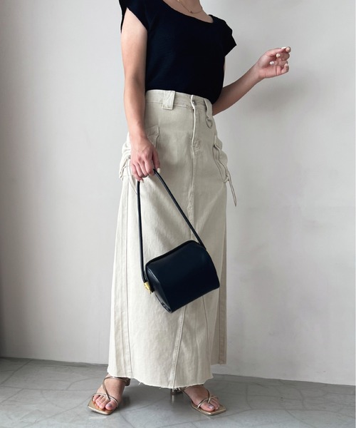 Olu.（オルドット）の「ミニスクエアバッグ（ショルダーバッグ・レディース・ブラック/キャメル/ホワイト・FREE）」の5枚目の写真