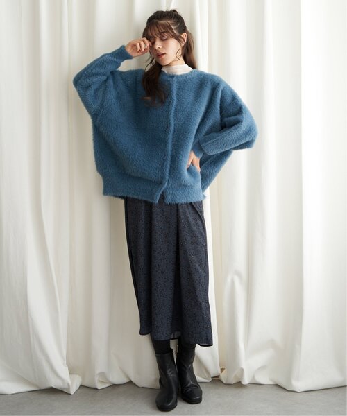 【セール】フェザーヤーンニットジャケット（ブルゾン）｜LBC（エルビーシー）