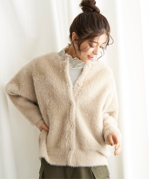 【セール】フェザーヤーンニットジャケット（ブルゾン）｜LBC（エルビーシー）