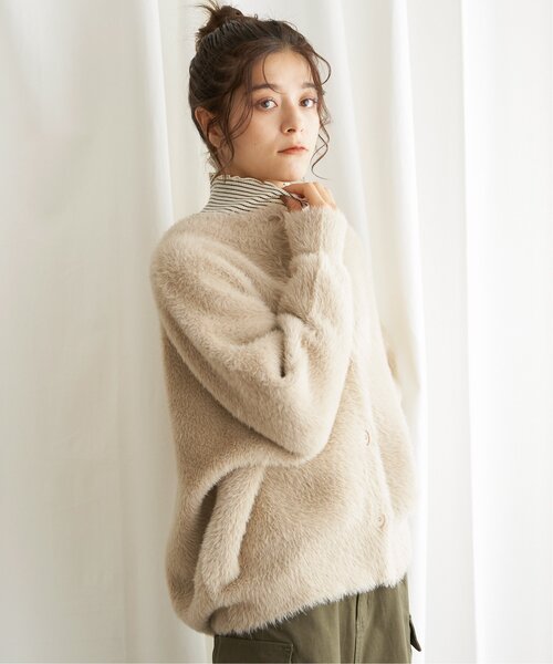 【セール】フェザーヤーンニットジャケット（ブルゾン）｜LBC（エルビーシー）