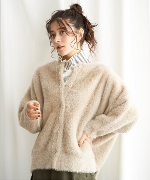 【セール】フェザーヤーンニットジャケット（ブルゾン）｜LBC（エルビーシー）