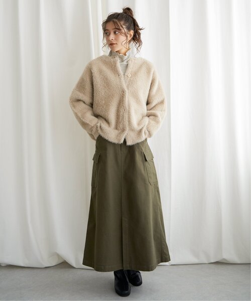 【セール】フェザーヤーンニットジャケット（ブルゾン）｜LBC（エルビーシー）