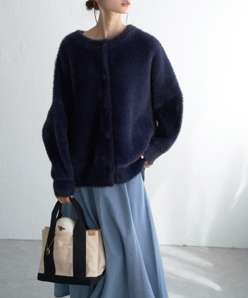 【セール】フェザーヤーンニットジャケット（ブルゾン）｜LBC（エルビーシー）