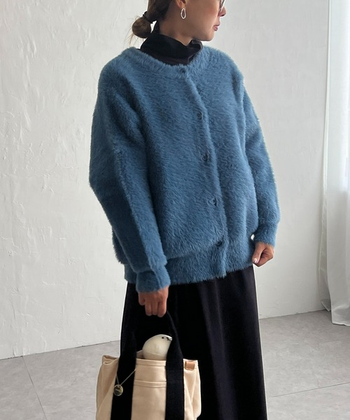 【セール】フェザーヤーンニットジャケット（ブルゾン）｜LBC（エルビーシー）