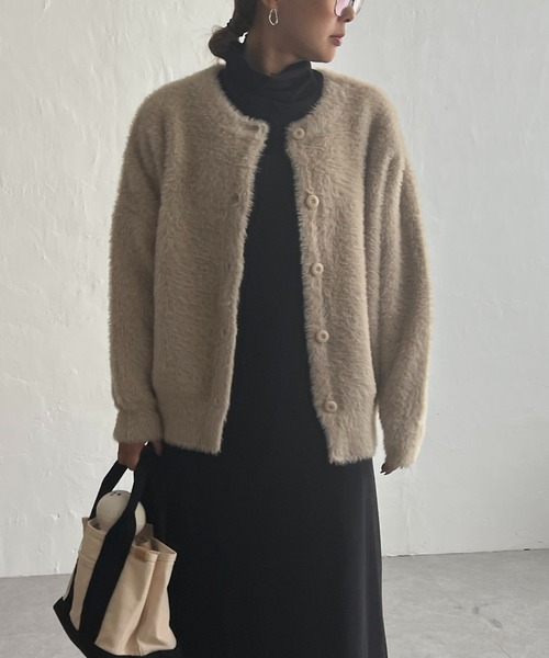 【セール】フェザーヤーンニットジャケット（ブルゾン）｜LBC（エルビーシー）