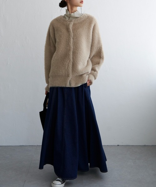 【セール】フェザーヤーンニットジャケット（ブルゾン）｜LBC（エルビーシー）