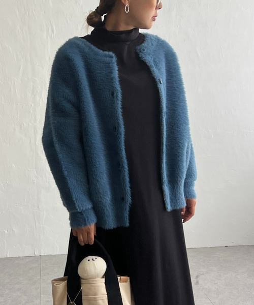 【セール】フェザーヤーンニットジャケット（ブルゾン）｜LBC（エルビーシー）