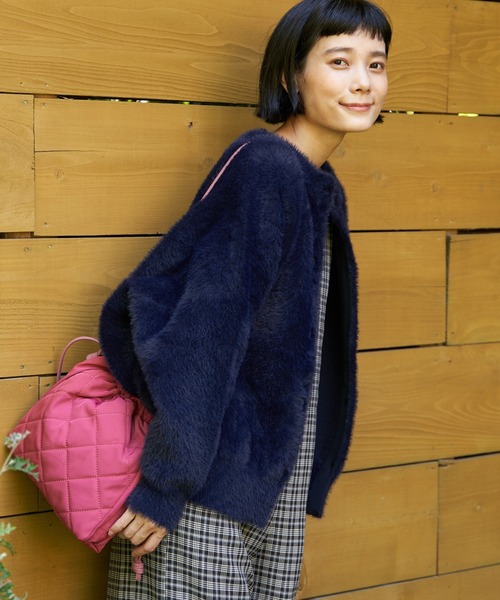 【セール】フェザーヤーンニットジャケット（ブルゾン）｜LBC（エルビーシー）