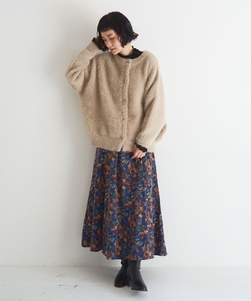 【セール】フェザーヤーンニットジャケット（ブルゾン）｜LBC（エルビーシー）