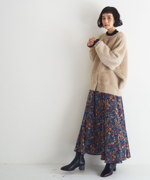 【セール】フェザーヤーンニットジャケット（ブルゾン）｜LBC（エルビーシー）