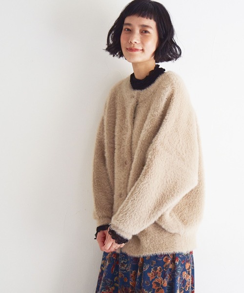 【セール】フェザーヤーンニットジャケット（ブルゾン）｜LBC（エルビーシー）