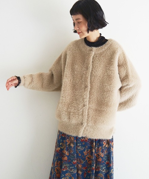 【セール】フェザーヤーンニットジャケット（ブルゾン）｜LBC（エルビーシー）