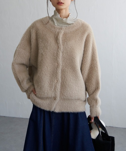 【セール】フェザーヤーンニットジャケット（ブルゾン）｜LBC（エルビーシー）