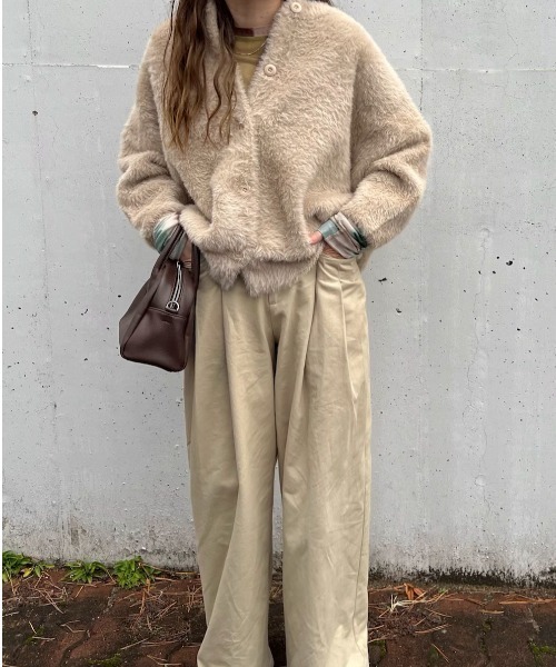 【セール】フェザーヤーンニットジャケット（ブルゾン）｜LBC（エルビーシー）