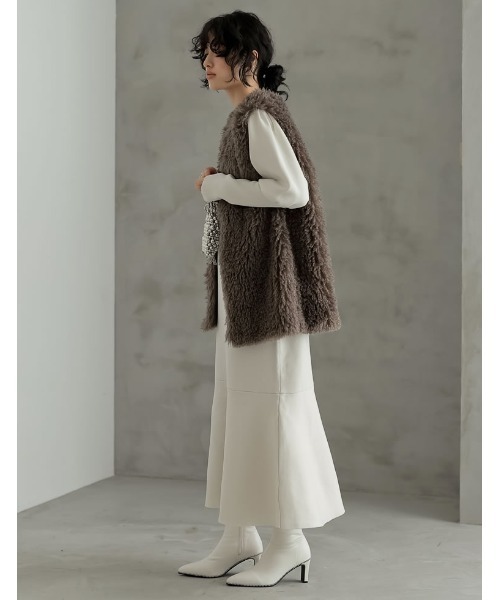 Re:EDIT（リエディ）の「[2023-24 WINTER COLLECTION][大きいサイズ有]ポインテッドトゥスタッズデザインブーツ（ブーツ・レディース・ブラック/アイボリー・SMALL/XX-LARGE/MEDIUM/X-LARGE/LARGE）」の10枚目の写真