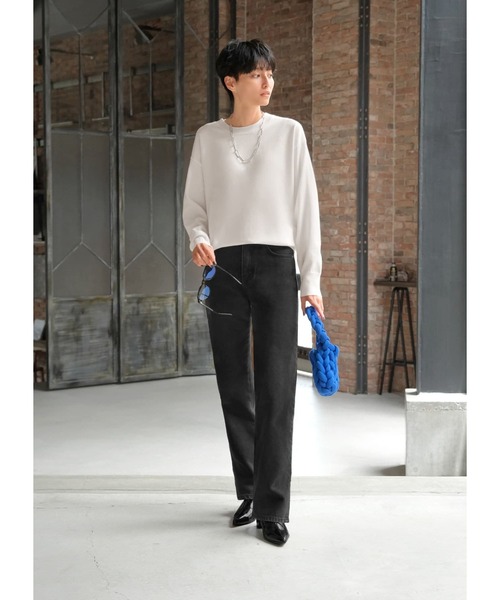 STYLE DELI(スタイルデリ)の「アンチピリングクルーネックニットトップス(ニット/セーター・レディース・アイボリー/ネイビー/サンドベージュ・FREE)」の10枚目の写真