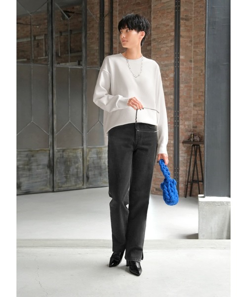 STYLE DELI(スタイルデリ)の「アンチピリングクルーネックニットトップス(ニット/セーター・レディース・アイボリー/ネイビー/サンドベージュ・FREE)」の16枚目の写真