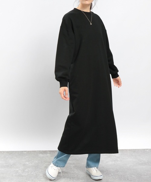 GLOBAL WORK Smile Seed Store（グローバルワーク スマイルシードストア）の「スウェットワンピース/970408（ワンピース・レディース・グレー系その他/モカ/ブラック/ダークグレー・LARGE/MEDIUM/SMALL）」の9枚目の写真