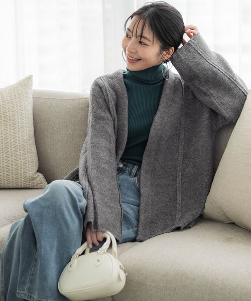 coca（coca）（コカ）の「圧縮ニット極厚カーディガン（カーディガン