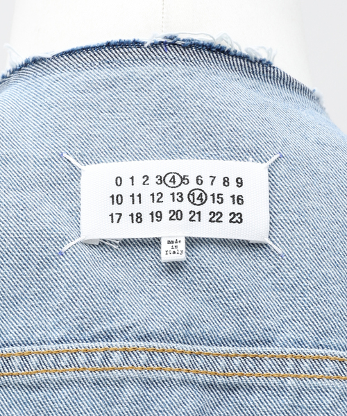 極美品　メゾンマルジェラ カラーレス デニム ジャケット46 Maison Margiela（メゾン マルジェラ）コットンカラーレスデニム